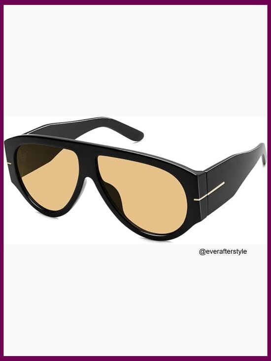 Oversized Retro Aviator Sunglasses 70s Vintage Style main image 6